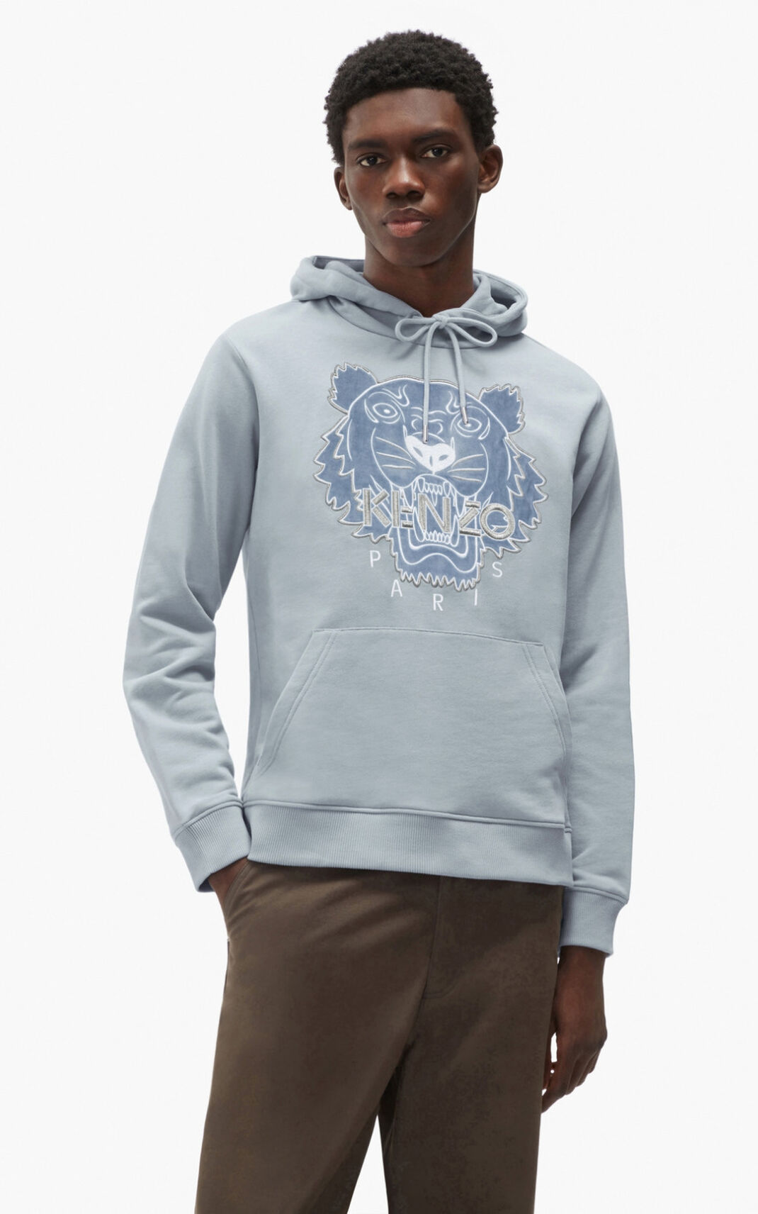 Sweat A Capuche Kenzo Homme The Hiver Capsule Tiger Grise IMBUW-4816